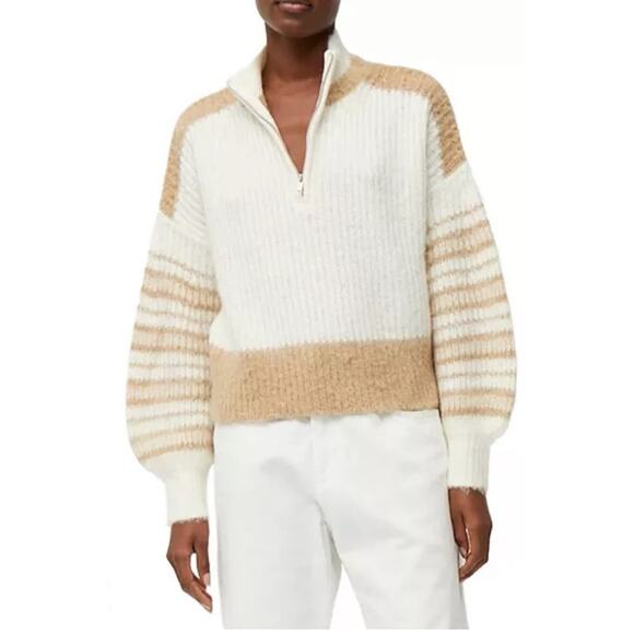 French Connection  Nika Half Zip Minimalist Pullover Sweater - XS - Picture 1 of 5